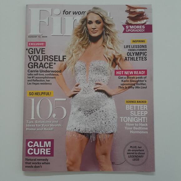 First for Women Magazine August 12 2024 Carrie Underwood Health Tips - Picture 1 of 2